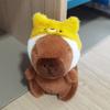 Cute Toy Simulation Capybara Pendant Multicolor Fluffty Animal Doll Headgear Capybara Doll  Kids