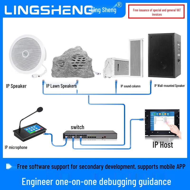 LINGSHENG 4G Уличный водонепроницаемый IP-динамик для публичного вещания Штепсель CN (адаптер в комплекте) (Китайская версия)