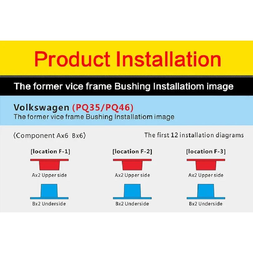 7075-T6Aluminum alloy Subframe Rear Axle Rigid Collar control arm bushing VW-Golf 5/6 Passat Magotan A3/S3 TT PQ35/PQ46