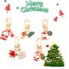 1PC Pendant Elk Santa Cute Christmas Keychain Funny Cartoon Accessories Bag Snowflake Women