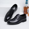 Мужские деловые кожаные туфли Мужские кожаные повседневные мужские туфли Мягкая подошва Мягкая поверхность Круглая головка Шнуровка Воздухопроницаемая рабочая обувь