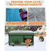 Waterproof and Insulated Heated Cat House for Outside Pet Fence Tent Kitty Shelter