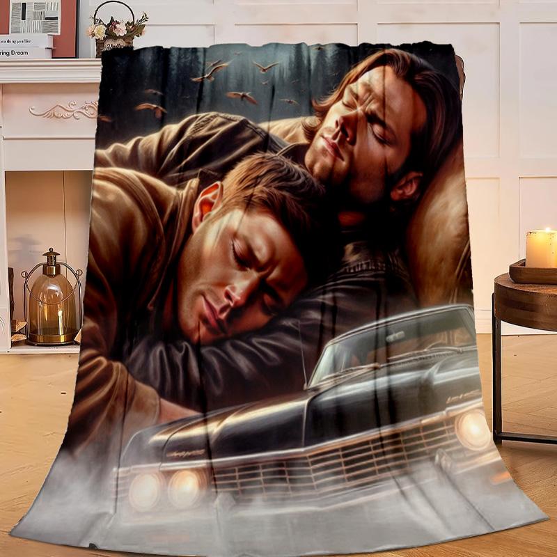 1PC Natural Brother Flannel Blanket Gift, Suitable for Both Men And Women, Soft Ideal for Beds And Sofa, Birthday Or Christmas Gift