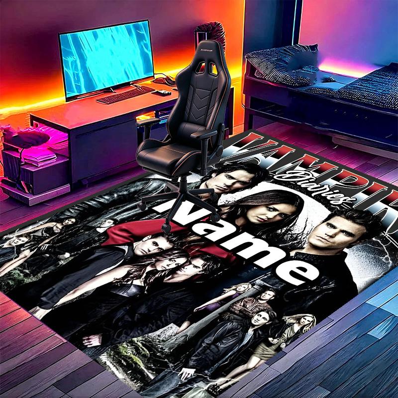 Custom Name Personalized horror theme Print Carpet, Versatile Home Decor Rug, for Playroom, Apartment, Balcony, Entryway, Hallway Gift