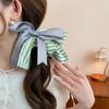 Стиль Кореи Клетчатая Шелковая Лента Резинки для Волос Эластичное Кольцо для Волос Большой Кишечник Друзья