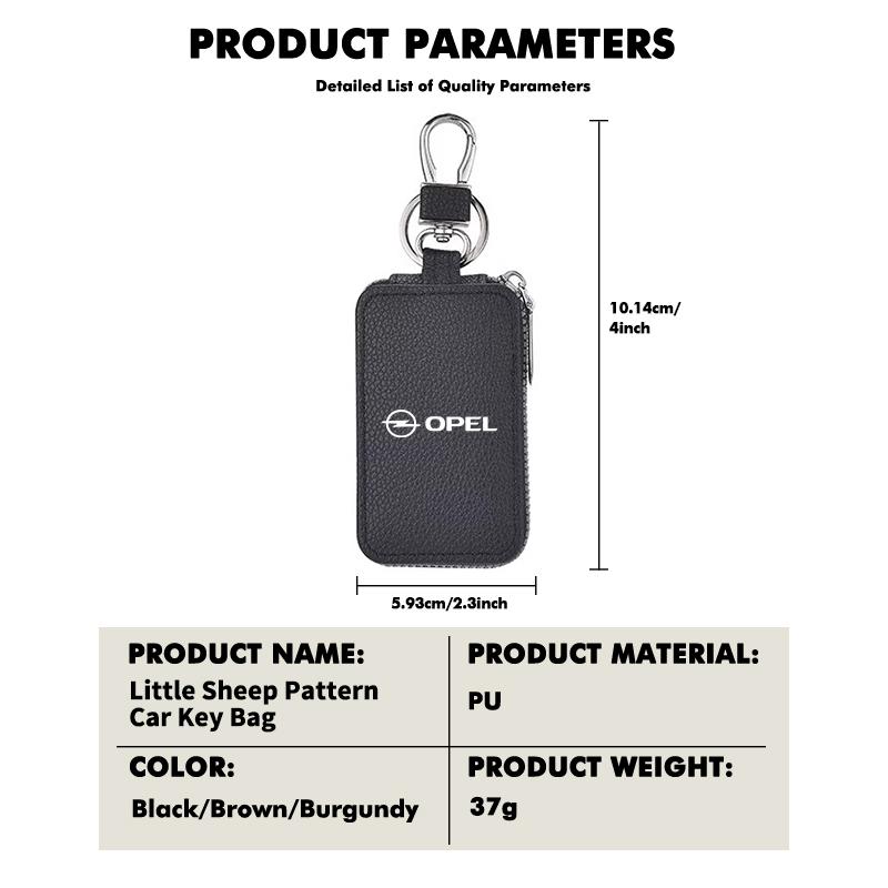 Кожаный кошелек для ключей с логотипом автомобиля Сумка для хранения ключей на молнии Чехол для ключей Аксессуары Для Opel Insignia Astra G J F K Vectra C H Corsa C B D