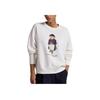 Polo Ralph Lauren Женская толстовка с длинным рукавом, свободного кроя, с круглым вырезом и принтом животных, Белый WMPOKNINFB20741-100