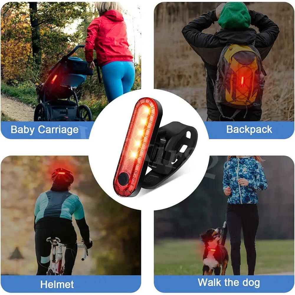 Bike Light Taillight LED USB Charging Safety Warning Bicycle Rear Light Night Riding Tail Light Cycling Accessories Waterproof