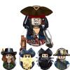 The Caribbean Pirates Ghost Zombie Captain Jack Sparrow Salazar Davy Jones Blackbeard Barbossa Figure Blocks Toys For Children