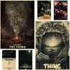 Classic Horror Movie The Thing Poster Retro Kraft Paper Posters DIY Wall Art Painting Stickers Home Bar Decor Fans Collection