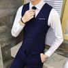 Men Formal Waistcoat V-Neck Sleeveless Slim Formal Suit Color Vest Solid Fit Groomsman Vest Workwear