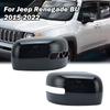 Накладки на боковые зеркала заднего вида для Jeep Renegade BU 2015 2016 2017 2018- глянцево-черные колпаки на зеркала заднего вида аксессуары для автомобиля