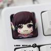 Новые колпачки для клавиш из смолы D.Va Kiriko для Overwatch - Индивидуальные колпачки для клавиш механической клавиатуры, Милый игровой периферийный подарок для девушек