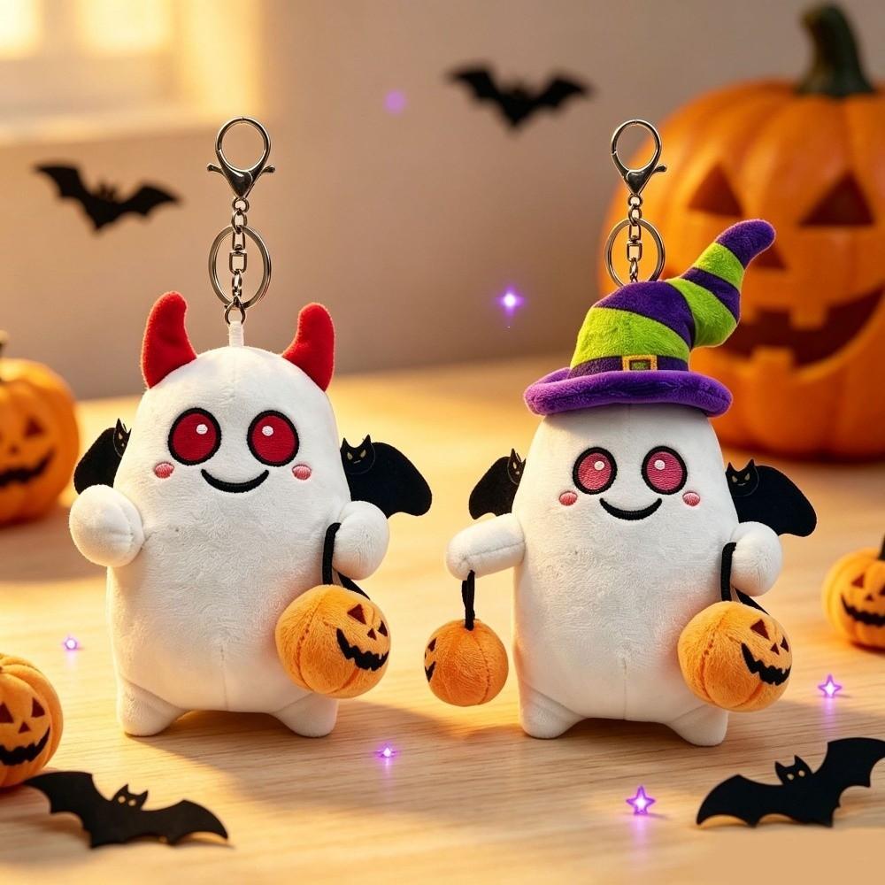Kawaii Halloween Ghost Plush Keychain Funny Cartoon Plush Pendant Plush Toy Kids Gift