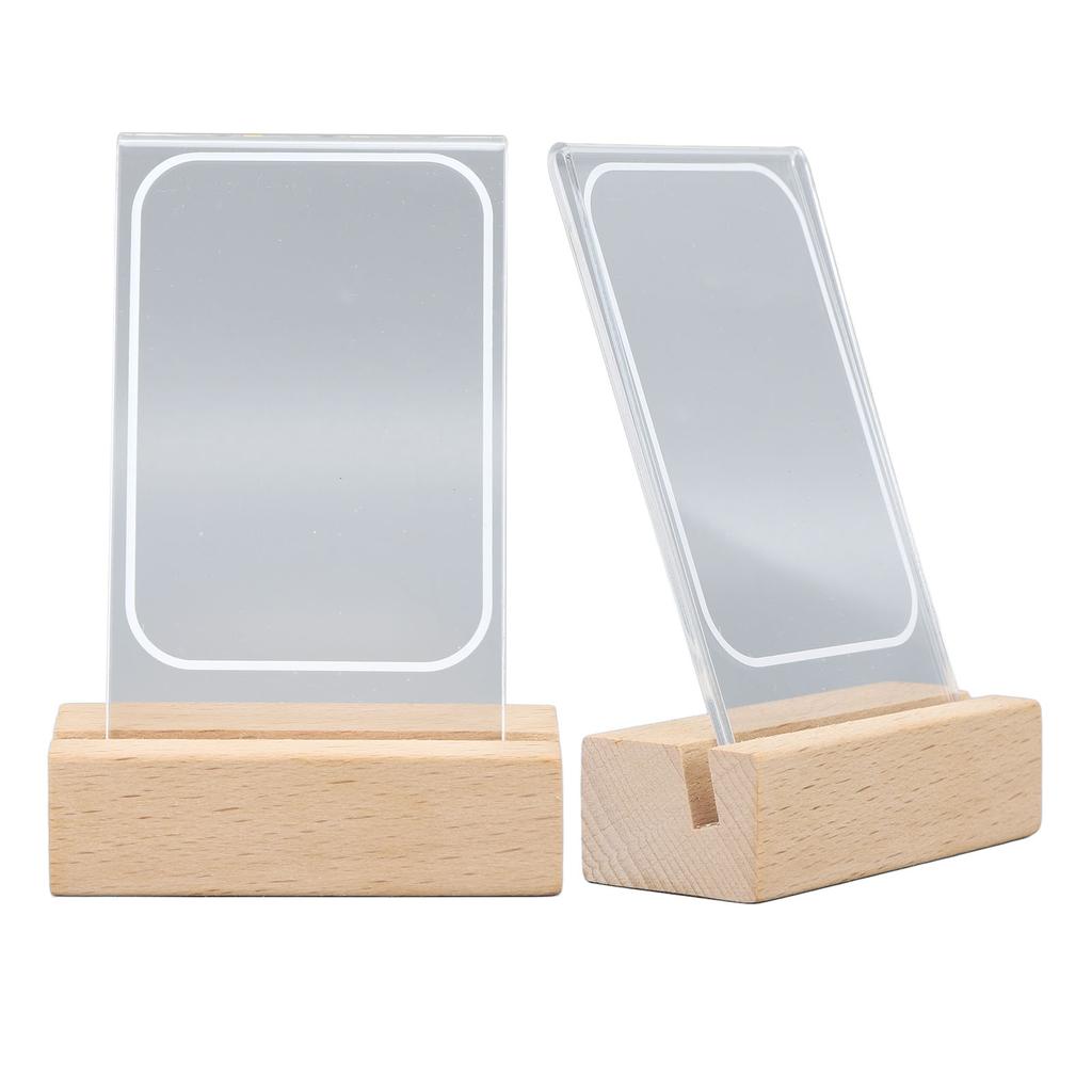 Акриловые фоторамки с деревянной подставкой Теплый свет Деревянная прозрачная акриловая фоторамка для фотографий 3 дюйма Билеты в кино