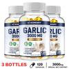 XEMENRY - Odorless Garlic Capsules - 3000mg Garlic Extract - Immune System & Cardiovascular Health