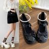 Весенняя мода в британском стиле, кожаные ботинки с квадратной головкой, женские узкие ботинки на толстом каблуке с молнией сзади, женские полусапожки большого размера