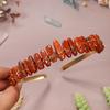 Ободок-корона из розового золота с проволочной резкой и измельченным камнем - Ручная работа, Свадебный аксессуар для волос