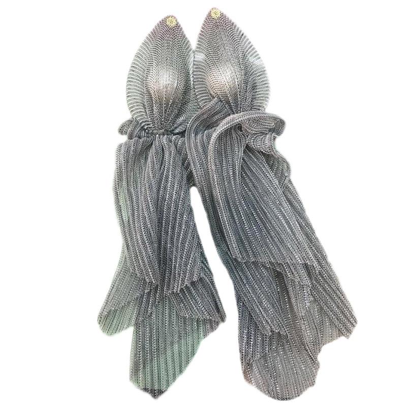 Модные кружевные длинные серьги с имитацией жемчуга и кристаллами из бисера, большие массивные серьги