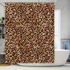 Pink Black Leopard Print Shower Curtain Bathroom Decor Waterproof Fabric Modern Home Accessories Available In Various Sizes
