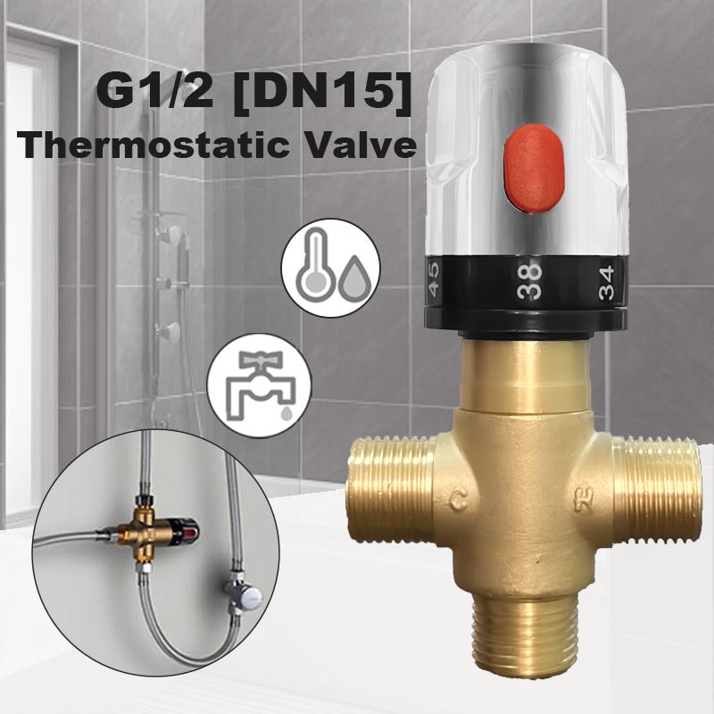 New Bathroom Shower Faucet Brass Thermostatic Mixer Valve Static Pipe Thermostat Faucets Water Temperature Control Bidet Shower