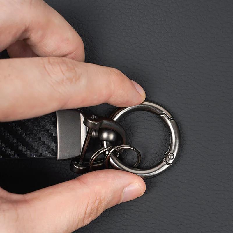 Premium Leather Car Key Fob Keyring Car Interior Accessories for Mitsubishi Outlander Lancer Grandis Airtrek Dignity