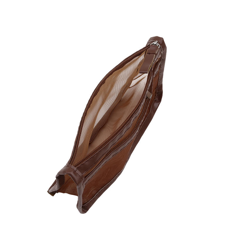 Сетчатый пенал для карандашей Прозрачная косметичка Чехол для кистей для макияжа Дорожный органайзер для косметики на молнии Сумка для хранения ручек