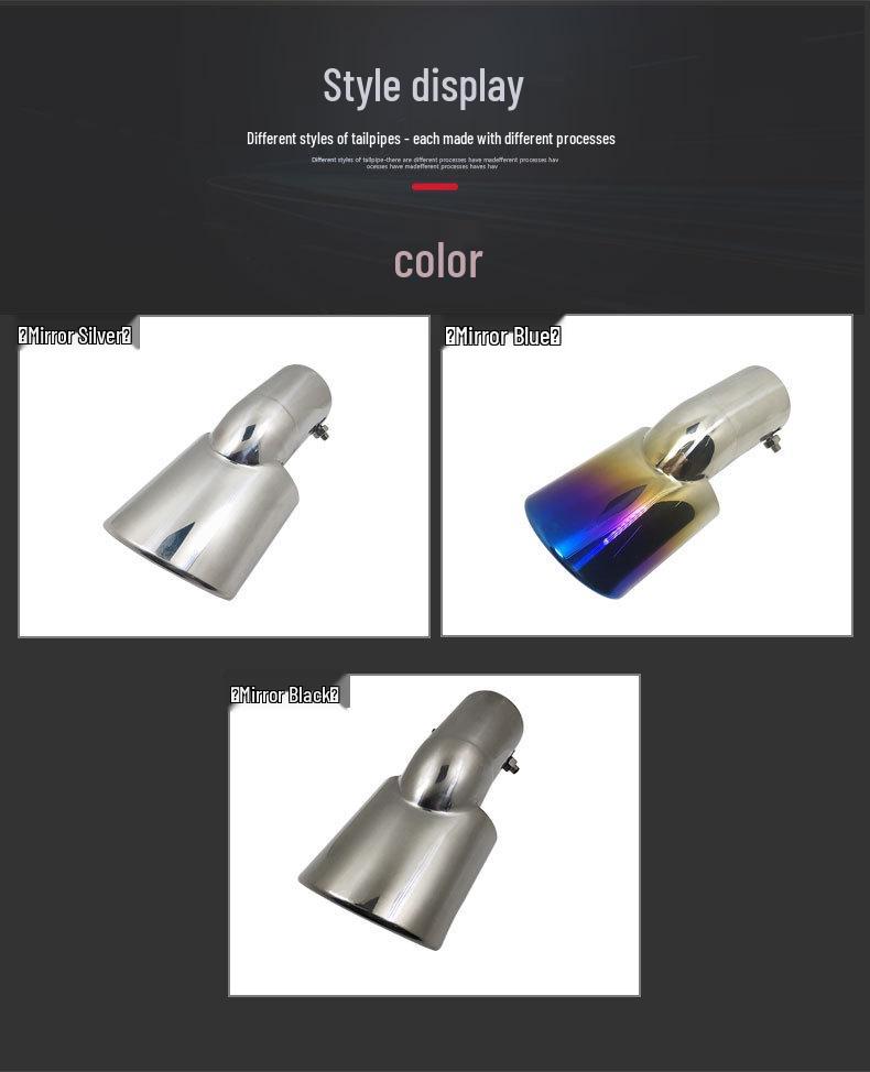 Titanium Black Stainless Steel Exhaust Tailpipe for New Fit, Cruze, and 10th-Gen Civic