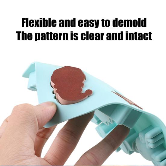 Christmas Silicone Mold Non-stick Food Grade Dishwasher Safe Easy Release DIY Santa Claus Snowman Reindeer Chocolate Candy Cake Fondant Cookies Mold