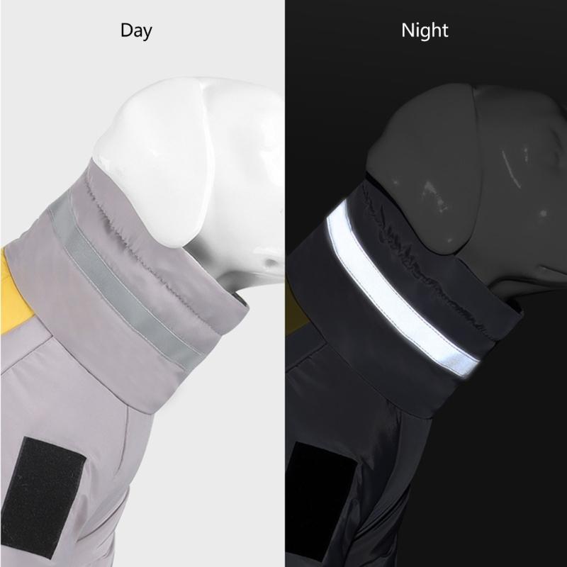 Зимнее пальто для собаки Уютный светоотражающий водонепроницаемый жилет для собаки Теплая одежда для собаки для холодной погоды для средней и крупной собаки