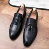 Luxury Brand Men's Genuine Leather Shoes Tassels Casual Shoes Fashionable Men's Loafers Versatile Flat Shoes Non Slip