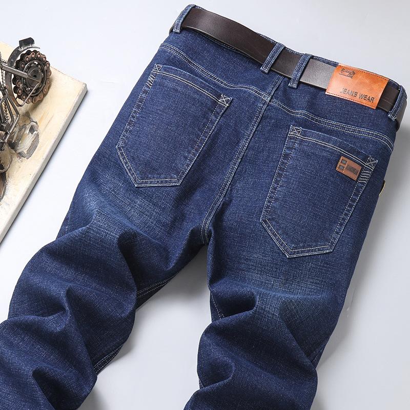2024 Four Seasons Wear New Jeans Straight Top Large Business Stretch Fit Casual Men's Jeans
