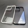 Simple Transparent Phone Case for Apple iPhone 16 promax-Acrylic Soft Silicone Frame Metal Lens Shockproof Cover On iPhone16/15/14/13/12/11/Plus/Pro/