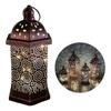 Ближневосточные арабские старинные железные светодиодные фонарики подвесные лампы выдолбленные металлические светодиодные подвесные светильники для домашнего декора