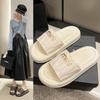 Summer New Peep Toe Slippers for Women Fashion Platform Casual Beach Shoes Female Home Non -slip Floor Designer Slides