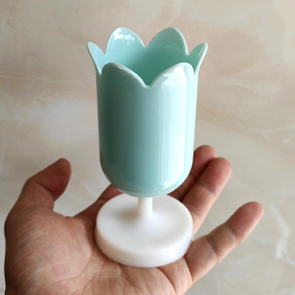 Sweet Tulip Shaped Pen Holders Creative Makeup Brush Holder Storage Box Gifts for Students Women Home School Desk Organizer