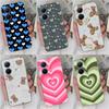 Чехлы для Vivo V27E Y78 Y35m Plus V27 iQOO Neo8 Pro Y02A, чехол для телефона с милым медвежьим сердцем, супер противоударный прозрачный силиконовый мягкий бампер из ТПУ для корпуса Vivo