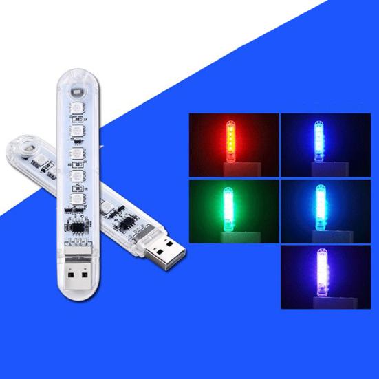 8-светодиодная мини-портативная USB-лампа для кемпинга, мобильного питания, компьютера, ночника