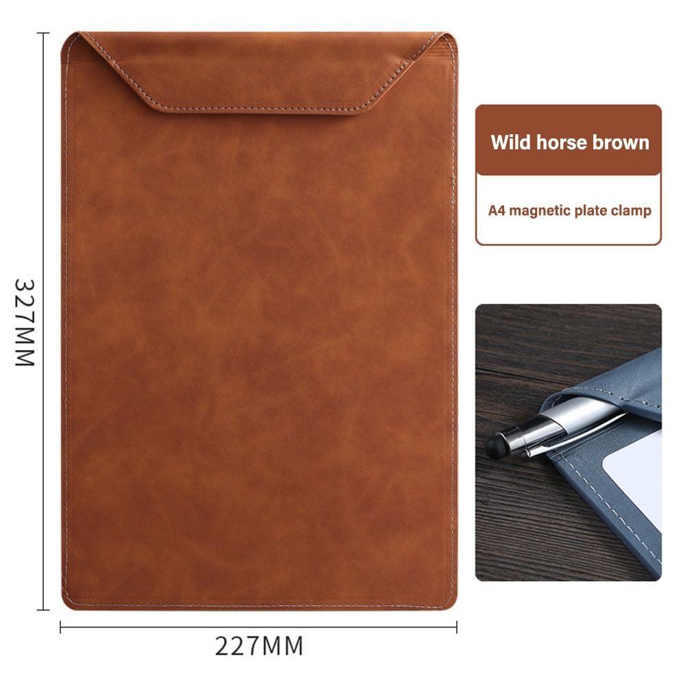 Magnetic Writing Clipboard Leather Document Filing Organizer A4 File Folder  Meeting Minutes