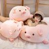 Extra Large Super Soft Pig Plush Toy - Lying Pig Hugging Pillow for Sleeping and Backrest