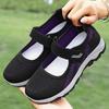 Women's Shoes Spring Women's 2025 New Casual Single Shoes Women's Shoes Breathable Velcro Middle-aged and Elderly Mother Shoes