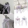 Lovely Ribbon Beads Bowknot Keychain Fashion Statement Key Holder Stylish Purse Embellishment for Various Occasion