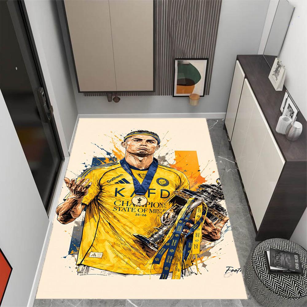 Champion's Glory Celebration Floor Mat Perfect for Dormitory Living Rooms Balcony Study room Anti-slip Rug Office home decor Wedding Party Gift