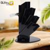 Ceramic Knife Holder Black Acrylic Stand for 3 4 5 6 Inch Utility Chef Knive with with Peeler Storage Cutlery Block Cooking Tool