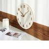 Настенные часы Danmukeji деревянные стильные скандинавские бесшумные настенные круглые безрамные милые 12 дюймов натуральная твердая деревянная панель 3D размерные цифры