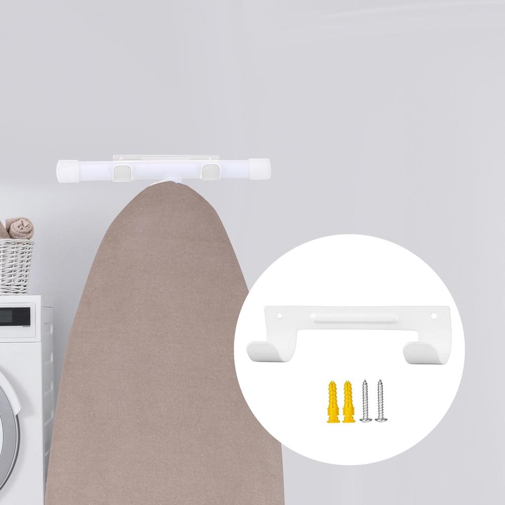 Настенный держатель для гладильной доски, вешалка, держатель для гладильной доски, компактный настенный органайзер для гладильной доски для подсобных помещений, отеля