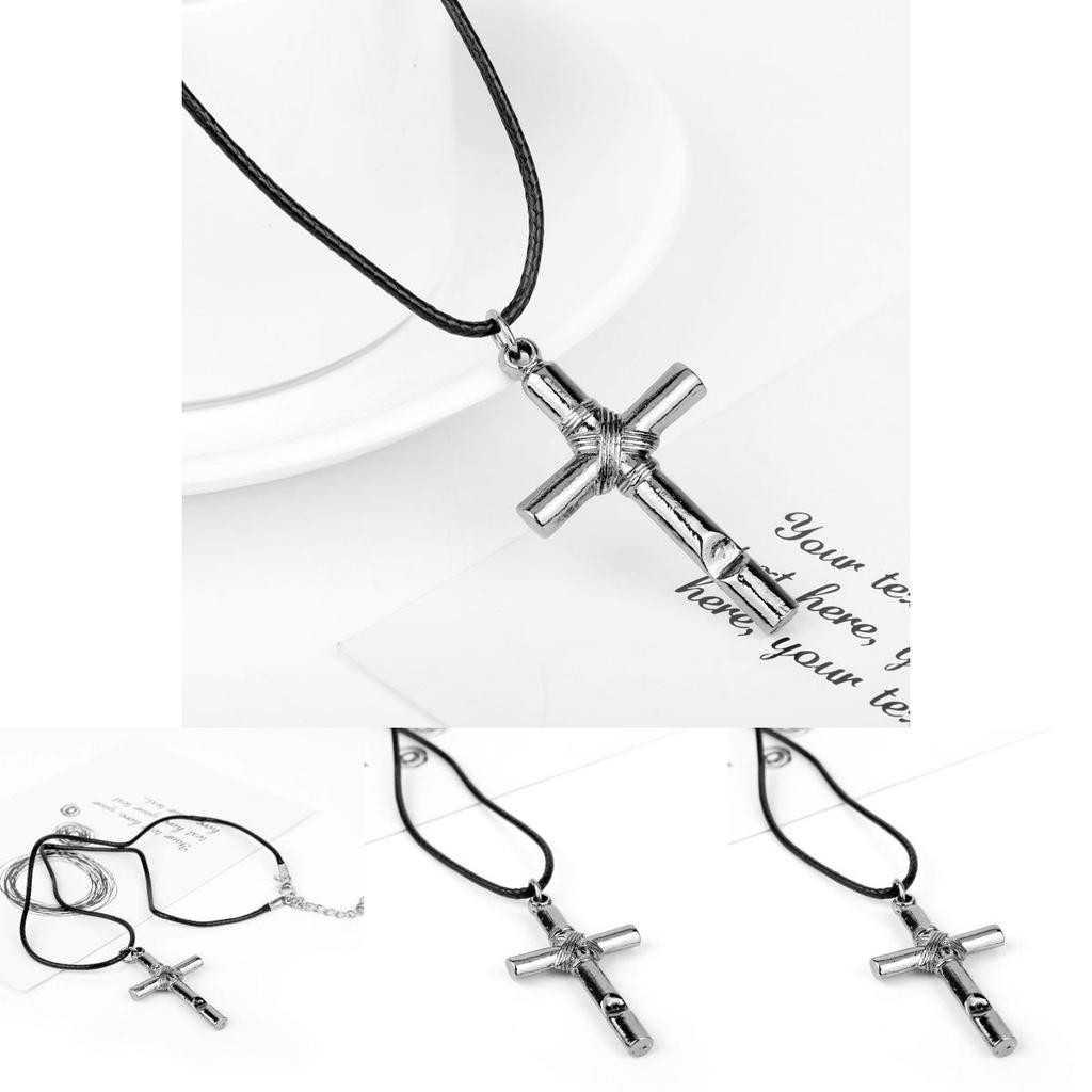 Ожерелье с подвеской в виде креста «Адская девочка» с дизайном из сплава для женщин и мужчин