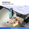 Zonesun Automatic Round Bottle Labeling Machine Bottle Label Applicator Wrap Around Labeler Tabletop Label Applicator ZS-TB500R