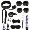 12pcs Sex Bondage BDSM Restraints Set, SM Adult Games Cuffs Gag Blindfold Spanking Paddle Handcuffs Black Sex Accessories For Pleasure