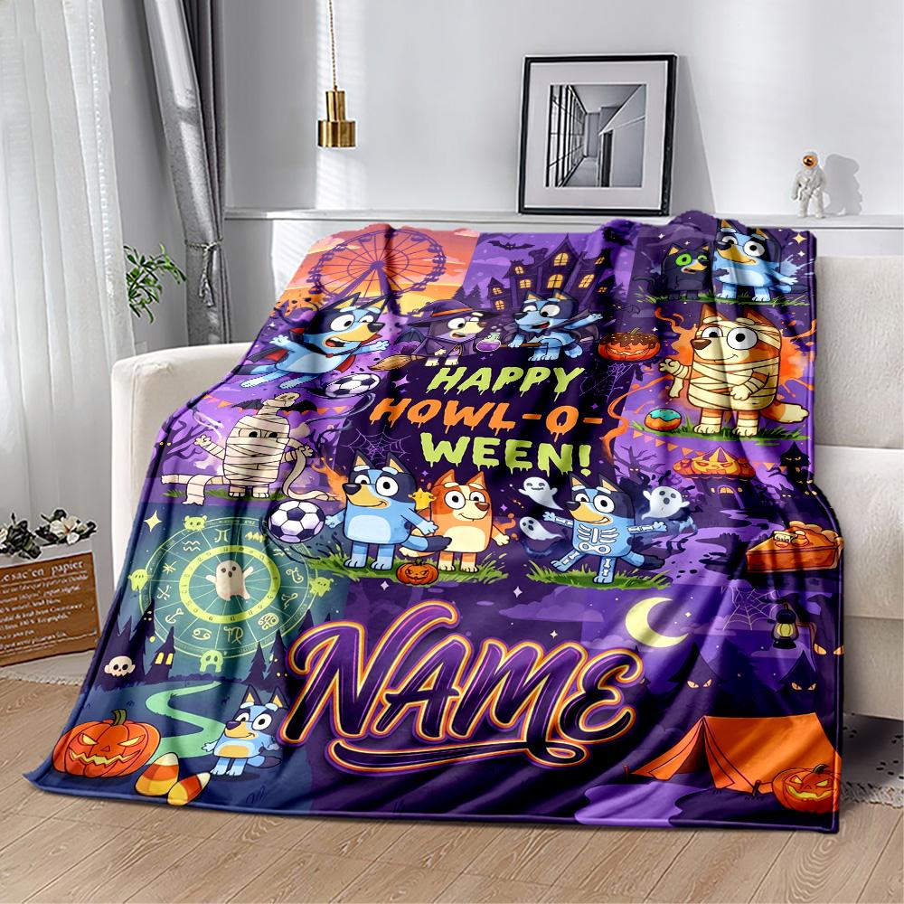 Bluey Soccer Adventure Personalized Name Blanket Throw Personalized Blanket Comfortable for Office Chair Picnics Chair Office for All Occasions